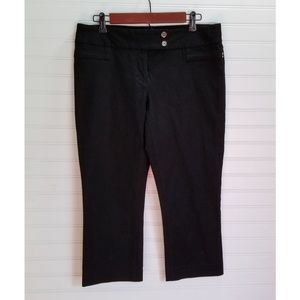 [alfani] black cropped pant with sliver buttons